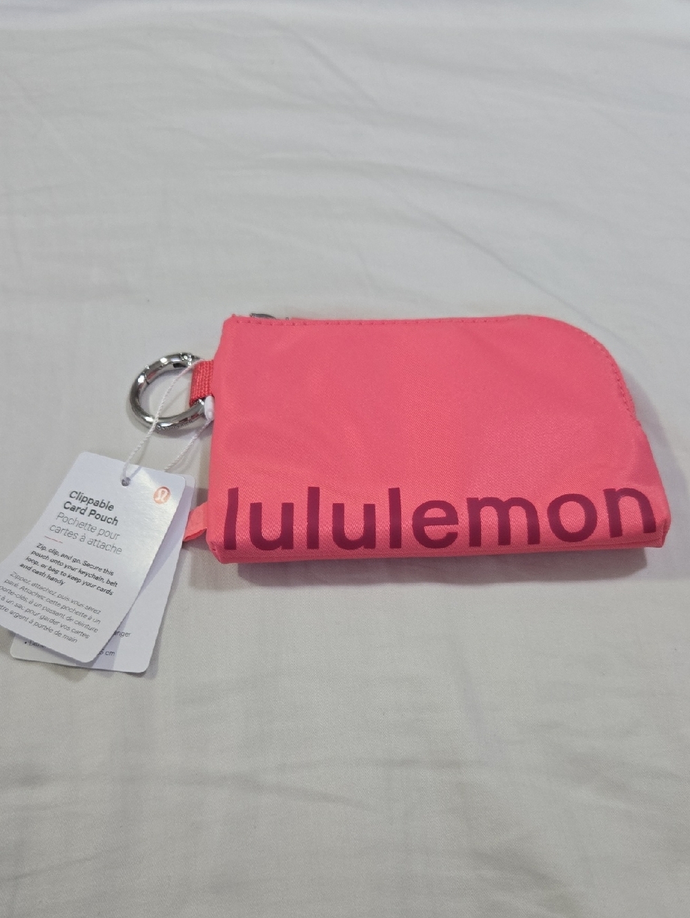 Lululemon Pink Clipable Card Pouch